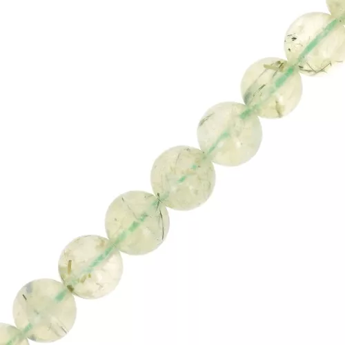 Perles rondes 8.5 mm pierre gemme - Prehnite x39cm