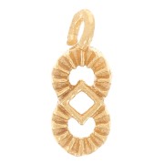 Mini breloque ethnique évidée 9x4 mm - Doré à l'or fin x1|raw }}