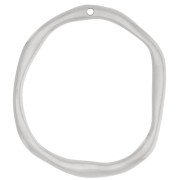 Pendentif ovale irrégulier 47x41.5 mm - Placage Argent fin x1|raw }}