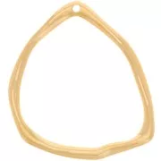 Pendentif triangle irrégulier 39x35 mm - Doré à l'or fin x1