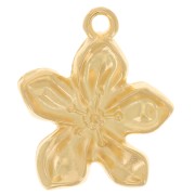 Pendentif fleur 18x15 mm - Doré à l'or fin x1|raw }}