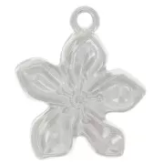 Pendentif fleur 18x15 mm - Placage Argent fin x1