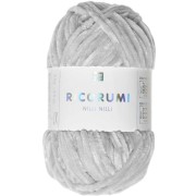 Laine chenille Ricorumi Nilli Nilli par Rico Design Amigurumi Gris argent 025 x25g|raw }}
