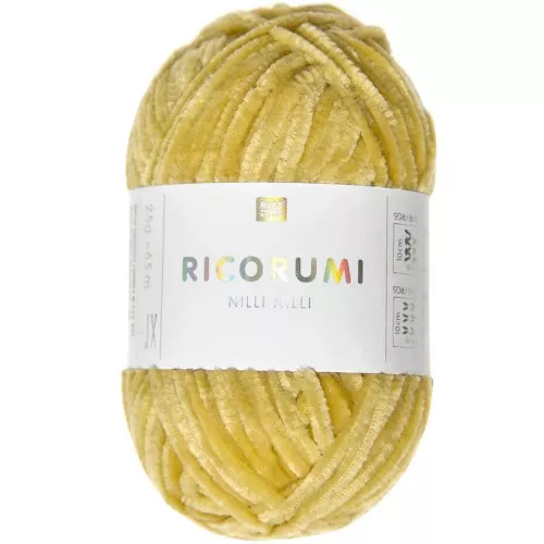 Laine chenille Ricorumi Nilli Nilli par Rico Design Amigurumi - Moutarde 004 x25g