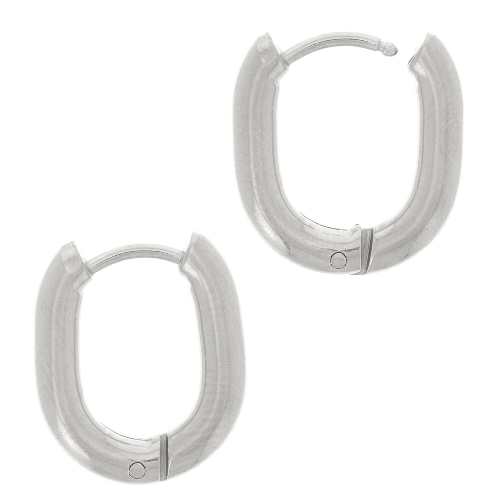 Boucles D'oreilles Cerceaux Pliants En Acier Inoxydable 316L - Modèle ED01 - Neuf