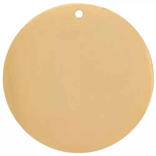 Pendentif rond 20 mm - Acier inoxydable 316L Doré x1