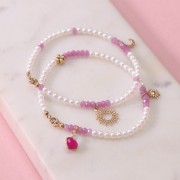 Pendentif soleil avec petites boules 15 mm - Acier inoxydable 304L Doré x1