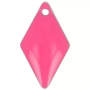 Sequins losanges en métal et résine époxy 16x9 mm - Rose fluo x8