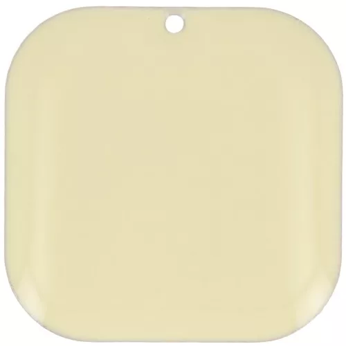 Sequin carré arrondi en métal et résine époxy 22 mm - Crème x1