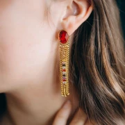 Intercalaire barre 33x4mm oxydes zirconium - Acier inox 304L Doré - Multicolore x1