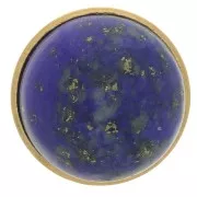 Serti rond pour cabochon 10 mm - Doré à l'or fin x1