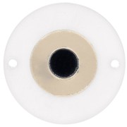 Intercalaire rond 25 mm en plexiglas - motif oeil - Transparent - Doré x1|raw }}