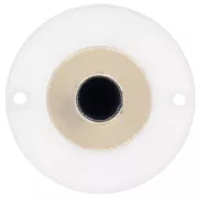 Intercalaire rond 25 mm en plexiglas - motif oeil - Transparent - Doré x1