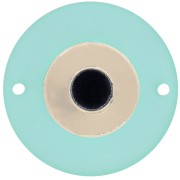 Intercalaire rond 25 mm en plexiglas - motif oeil - Veraman - Doré x1|raw }}