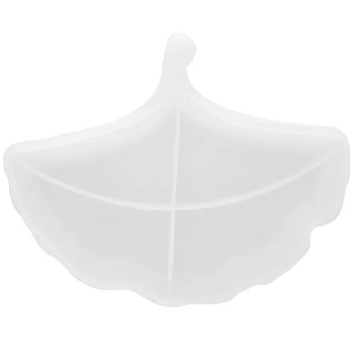 Moule silicone pour réaliser une coupelle forme feuille de Ginkgo 14.5x18 cm x1