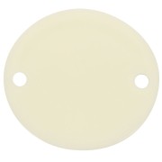 Intercalaire ovale en acétate opaque 22x20 mm - Ecru x1