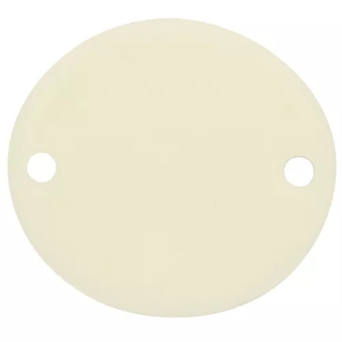 Intercalaire ovale en acétate opaque 22x20 mm - Ecru x1