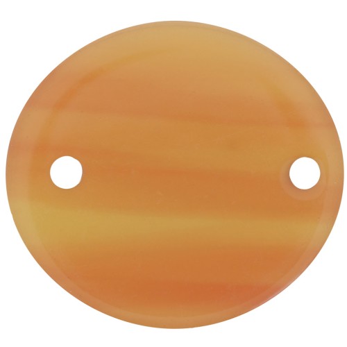 Intercalaire ovale en acétate transparent 22x20 mm - Marbré Fauve x1