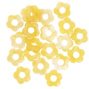 Perles fleur en résine transparente 14 mm - Marbré Ocre x4|raw }}