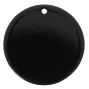 Pendentif rond en acrylique opaque 30 mm - Noir x1|raw }}