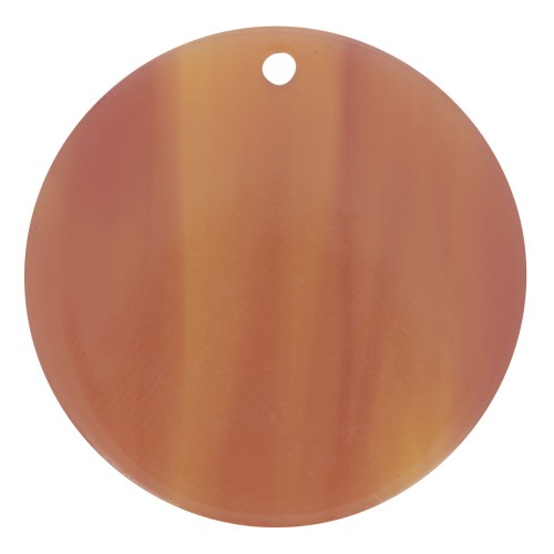 Pendentif rond 30 mm en acétate transparent - Marbré Fauve x1