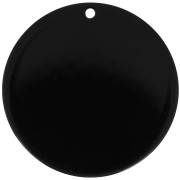 Pendentif rond en acrylique opaque 40 mm - Noir x1|raw }}