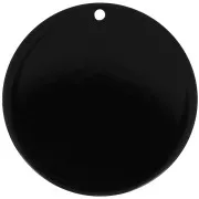 Pendentifs - Breloques - Pendentif rond en acrylique opaque 40 mm - Noir x1 Pendentif rond en acrylique opaque 40 mm - Noir x1