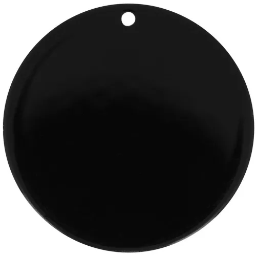 Pendentif rond en acrylique opaque 40 mm - Noir x1