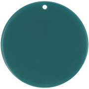 Pendentif rond en acétate opaque 40 mm - Vert bouteille x1|raw }}