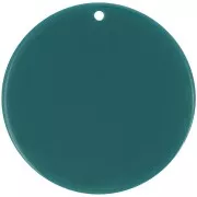 Pendentif rond en acétate opaque 40 mm - Vert bouteille x1