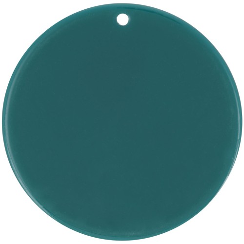 Pendentif rond en acétate opaque 40 mm - Vert bouteille x1