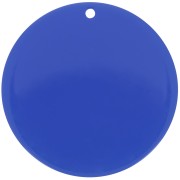 Pendentif rond en acrylique transparent 40 mm - Bleu roi x1