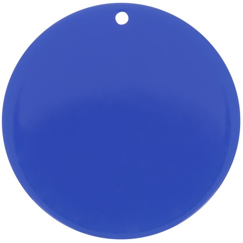 Pendentif rond en acrylique transparent 40 mm - Bleu roi x1