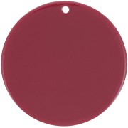 Pendentif rond en acétate opaque 40 mm - Bordeaux x1|raw }}