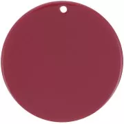 Pendentif rond en acétate opaque 40 mm - Bordeaux x1