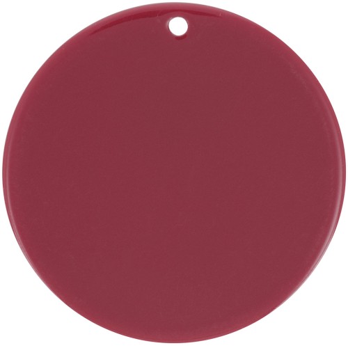 Pendentif rond en acétate opaque 40 mm - Bordeaux x1
