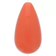 Perle poire en résine opaque 30x16 mm - Terre cuite x1