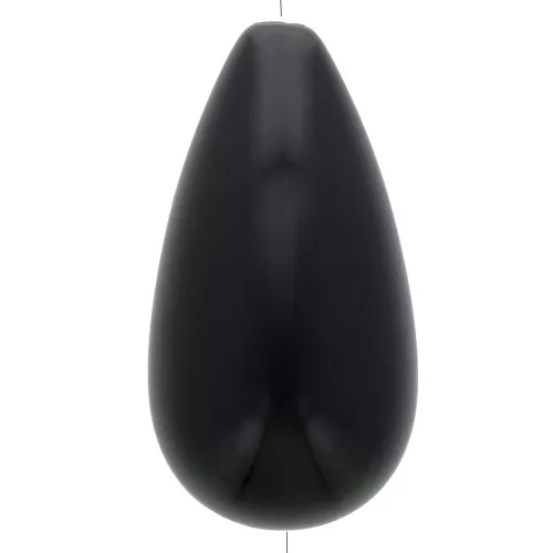 Perle poire en résine opaque 30x16 mm - Noir x1