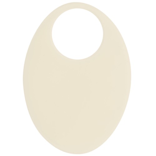 Pendentif ovale en acrylique opaque 45x32 mm -  Ecru x1