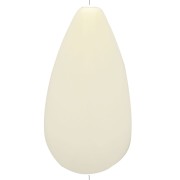 Perle poire en résine opaque 30x16 mm - Ecru x1