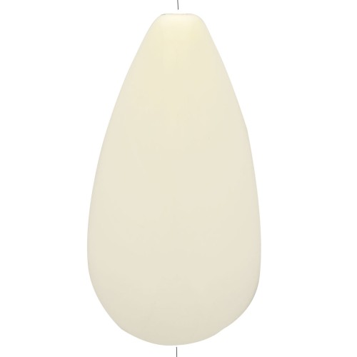 Perle poire en résine opaque 30x16 mm - Ecru x1