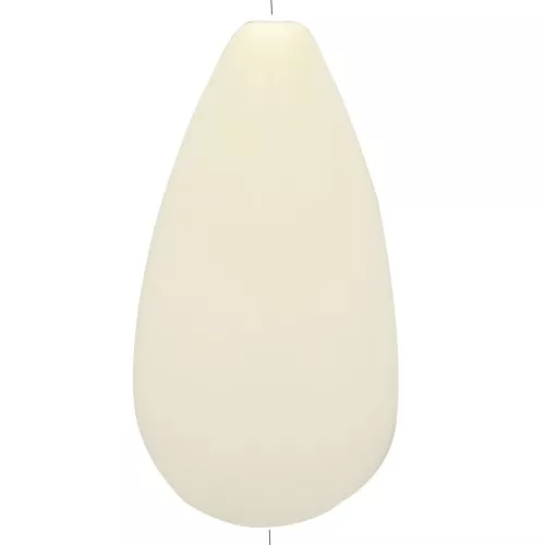Perle poire en résine opaque 30x16 mm - Ecru x1