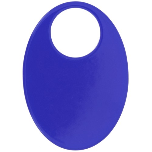 Pendentif ovale en acrylique transparent 45x32 mm - Bleu roi x1