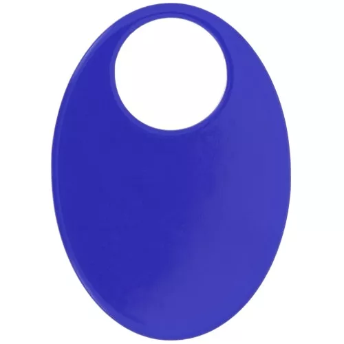 Pendentif ovale en acrylique transparent 45x32 mm - Bleu roi x1