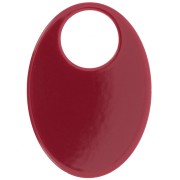 Pendentif ovale en acétate opaque 45x32 mm - Bordeaux x1|raw }}
