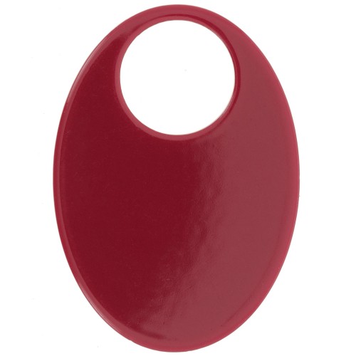 Pendentif ovale en acétate opaque 45x32 mm - Bordeaux x1