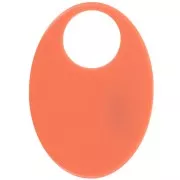 Pendentif ovale en acétate opaque 45x32 mm - Terracotta x1