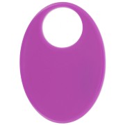 Pendentif ovale en acétate opaque 45x32 mm - Magenta x1|raw }}