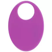 Pendentif ovale en acétate opaque 45x32 mm - Magenta x1