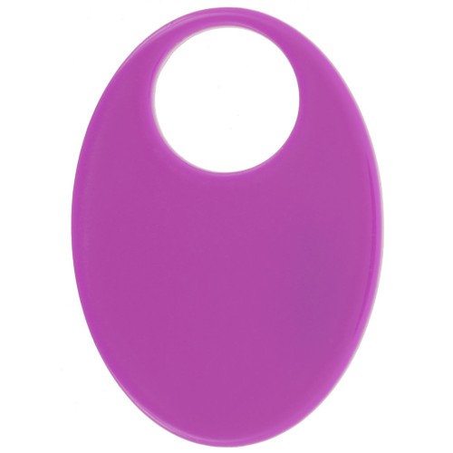 Pendentif ovale en acétate opaque 45x32 mm - Magenta x1